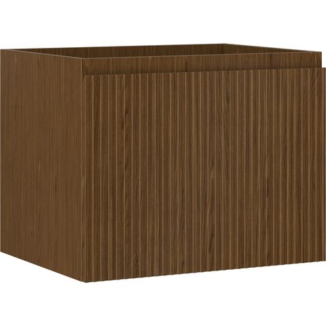 Mexen Rivel Badezimmerschrank unter dem Waschbecken 60 cm, 1 Schublade, geriffelt, Nussbaum - 91A20-06047-1-BF86 (1/5)