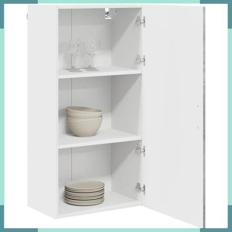 885478 Armoire de cuisine avec étagère Gris béton 50 x 31 x 100 cm (1/5)