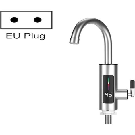 Robinet chauffe-eau instantané électrique en acier inoxydable pour la cuisine, chauffe en 3 secondes, convient à l'eau chaude et froide, sans réservoir, installation facile (1/5)