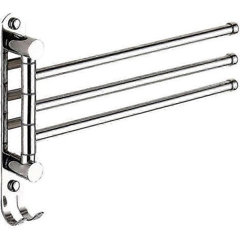 Porte-serviettes mural acier inoxydable pour salle de bain (1/5)