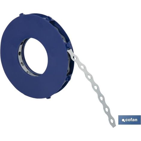 Rolle Lochband aus verzinktem Stahl (17 mm x 0,8 mm x 10 m) COFAN 18006601 (1/4)
