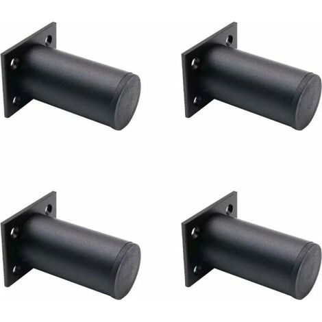 (Black) 4 matte furniture legs, 80 mm aluminum, TV cabinet legs, suitable for cabinet coffee tables, furniture sofa support legs MUMU (1/4)