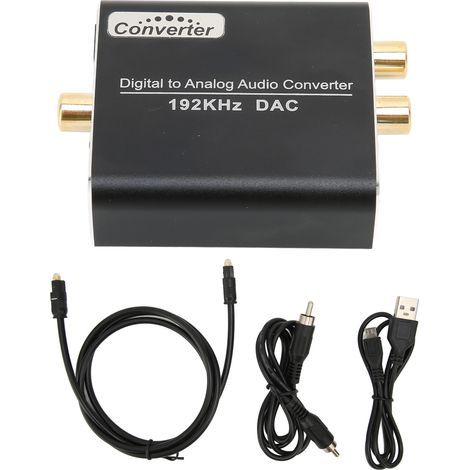 Convertisseur Audio Numérique vers Analogique, Adaptateur Optique/Coaxial vers RCA pour TV, Box, PS3, PS4 (1/5)