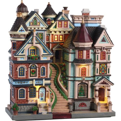 Lemax Casas en una colina B/O 4.5 V - Casas en una colina B/O 4.5 V para Christmas Village