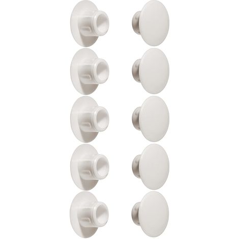 cyclingcolors 10x tappo chiusura plastica nero bianco grigio marrone mobili inserto cappuccio copriforo fori (Ø5mm / bianco RAL 9010)