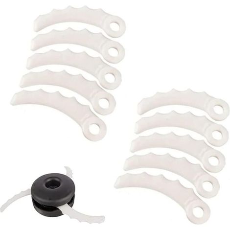 Lot de 12 Lames de Rechange - Coupe-Bordures - Plastique Haute Résistance - Pour Faux Sans Fil - 198426-9 198383-1 DUR368AZ DUR369AZ DUR368LZ (1/5)