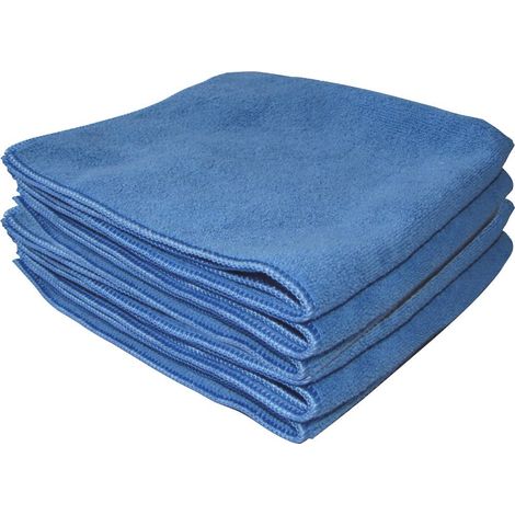 KARZHAN - Microfibre 300 g/m² 400x400mm bleue - lot de 5 pcs - 14004 - Ce produit de marque KARZHAN est neuf.