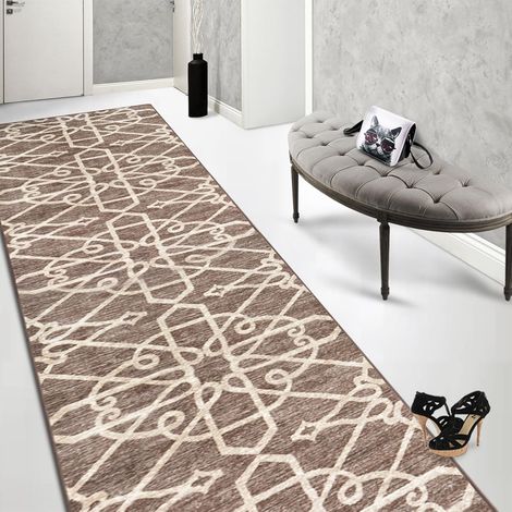 Tapis Ornement Vintage Oriental Navelli, Marron, 80 x 600 cm (1/4)