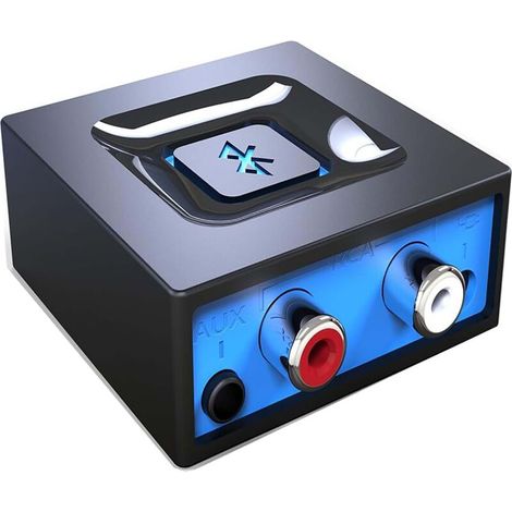 Ricevitore audio wireless, adattatore Bluetooth per PC/Mac/smartphone/tablet/ricevitore AV, uscite da 3,5 mm e RCA per altoparlanti, abbinamento semplice, pulsante di accensione/spegnimento.