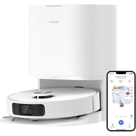 DREAME L10 Prime Robot Aspirapolvere con Sollevamento del Mocio da 7 mm, Mocio Autopulente, Navigazione LDS, Aspirazione 4000Pa, Mappatura 3D, WiFi/APP/Alexa