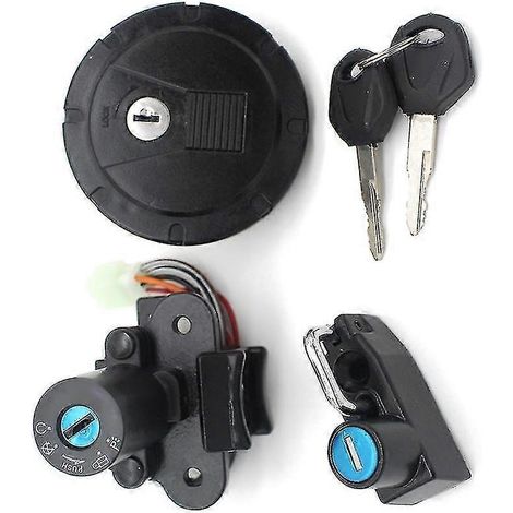 Kit de verrouillage du bouchon de réservoir d'essence et du contacteur à clé pour motos KLX 250, KMX125, KMX250, KLR250, KLR650 et KLX250 (1/5)