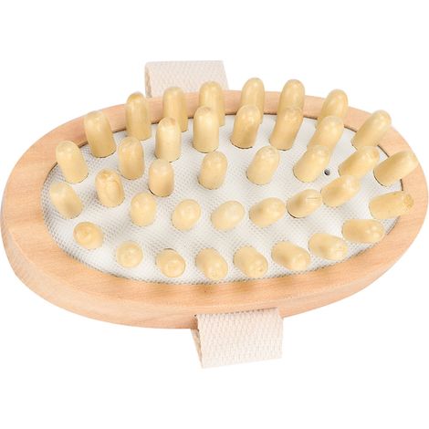 Brosse de Massage en Bois Naturel pour Corps et Cuir Chevelu - Soin Spa et Bains (1/5)