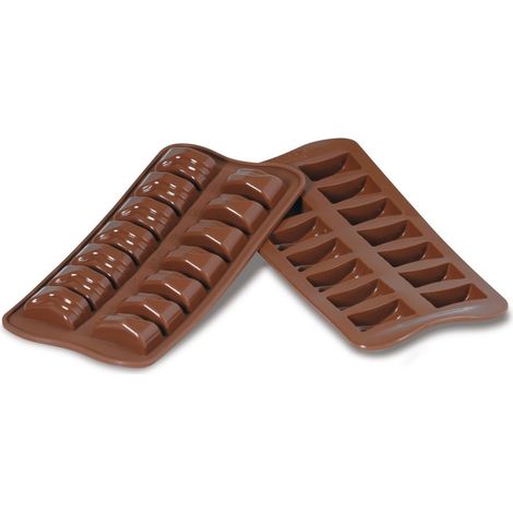 silikomart - Stampo per cioccolatini e Ghiaccio, in Silicone, Colore: Marrone Forma per Jack Marrone