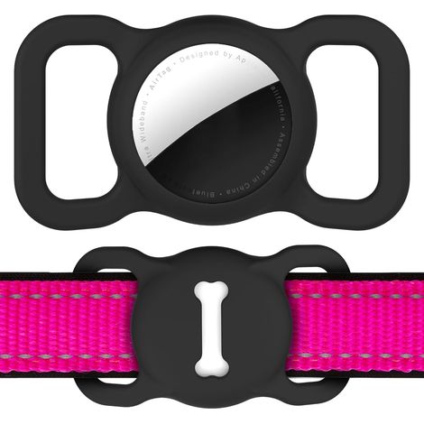 2 Hundehalsband support pour AirTag, Air Tag chien GPS Hülle (1/5)