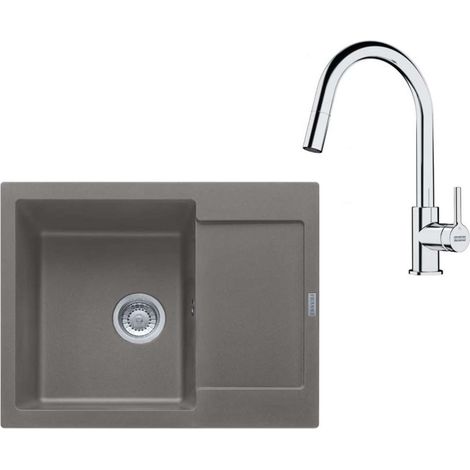 Franke Set - Set da cucina G256ŠK, lavello in fragranite MRG 611-62 e miscelatore FS 3229.031, pietra grigia/cromo 114.0700.713