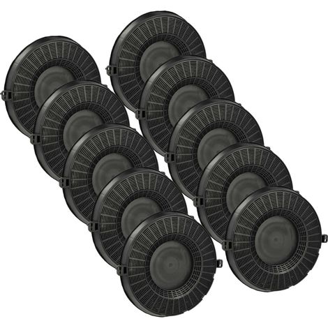 vhbw 10x filtro de carbón activado compatible con Whirlpool 208263104413PRF0028, 208263104415PRF0092, 208263104416PRF0122 campanas cocina