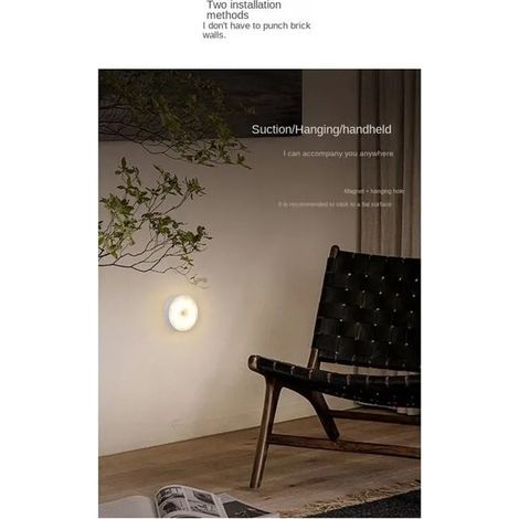 DéTecteur de Mouvement LumièRe LED USB Veilleuses Lampe Rechargeable pour Cuisine Chambre Escaliers Couloir Armoire Placard ODIPIE (1/4)