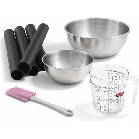 Set de 8 ustensiles de pâtisserie avec 4 moules à gâteaux 2 bols 1 spatule pâtisserie et 1 verre doseur Zenker Smart Pastry (1/5)