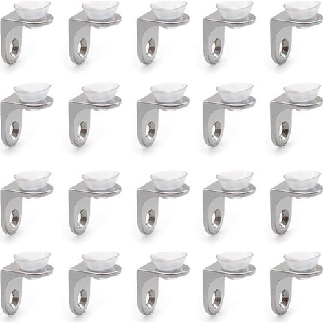 Glass Shelf Brackets, Zinc Alloy Glass Shelf Brackets, Angle Shelf Brackets, With Suction Cup Anti-Scratch For Glass Shelf Support (1/5)