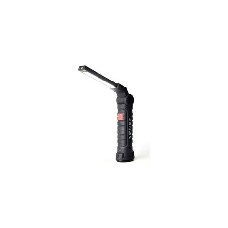 Grande lampe de poche LED magnétique USB, multifonctionnelle, forte lumière d'avertissement, lampe de travail pour la réparation automobile