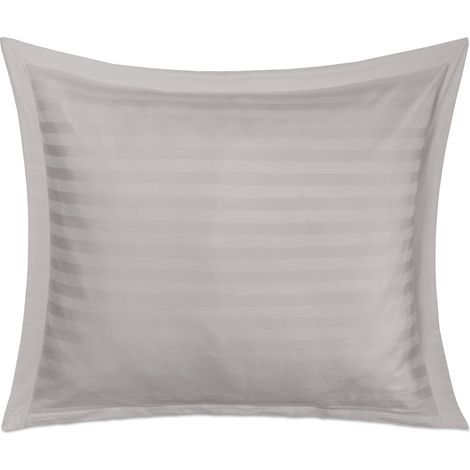 Federa in raso di cotone bambù STRIPE GRIGIO/70x80 con fascia