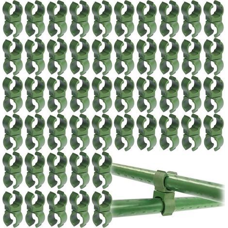 50 Rankgitterverbinder, verstellbare Rankgitterverbinder aus Kunststoff, Pflanzenstängel-Befestigungsclips, multifunktionale Gartenclips (11 mm Durchmesser) (1/5)