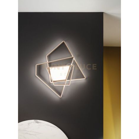 PLAFONIERA GALAXY GRANDE ORO 3000k 3650lm 90w DIMMERABILE L.84CM
