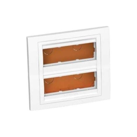 Schneider ALB44476N Recessed concentration box 2 rows x 3 stations Polar white Altira