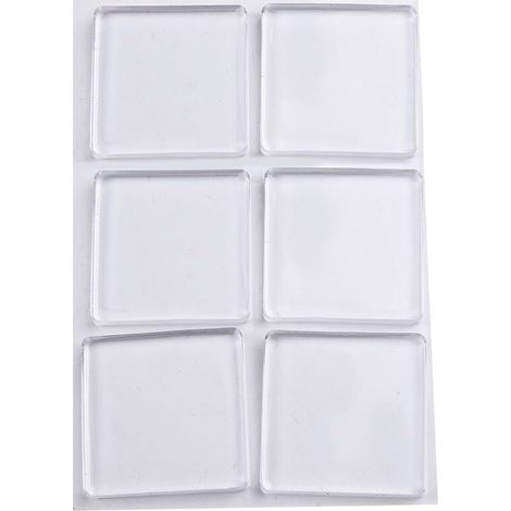 Tapis transparent absorbant les chocs 4 x 4 cm pour la stabilité des pieds (1/5)