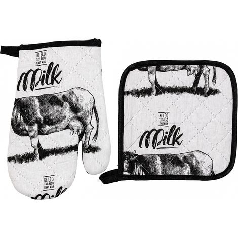 Guanto da forno e presina da forno Miss Lucy Milk 18x25 cm, 20x20 cm