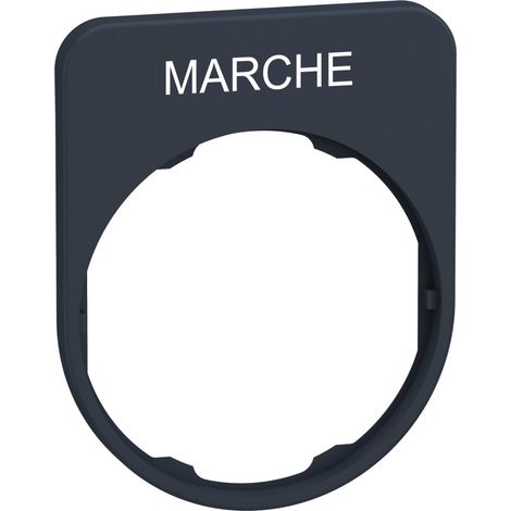 Harmony porte-étiquette plate 30x40 flush plastique noir MARCHE SCHNEIDER ZBYFP2103