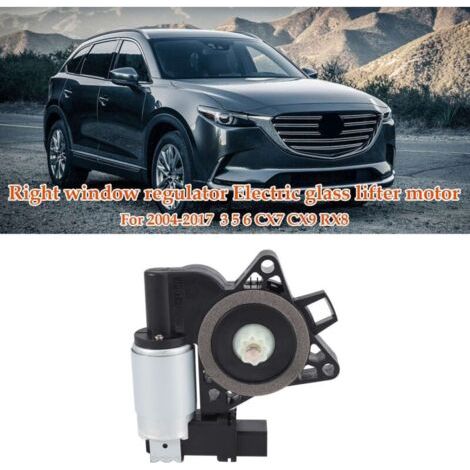 Moteur de régulateur de vitre électrique côté droit 742-802 Gj6A5858Xf pour les modèles 5, 6, CX7, CX9, RX8 de 2004 à 2017. (1/3)