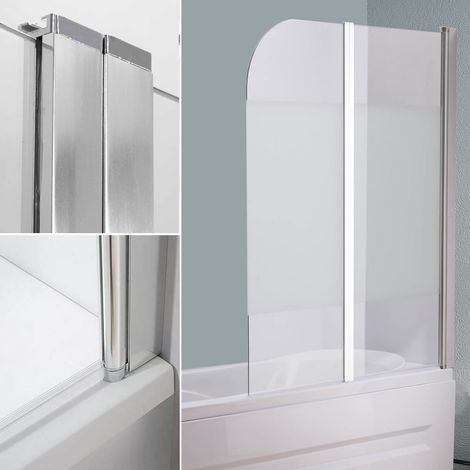 Vasche da bagno in vetro Vetro satinato Divisorio doccia Parete pieghevole Vasca da bagno a parete pieghevole Finitura satinata Attacco (1/5)