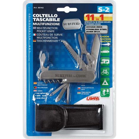 Coltello tascabile 11 in 1 survival multifunzione (1/2)