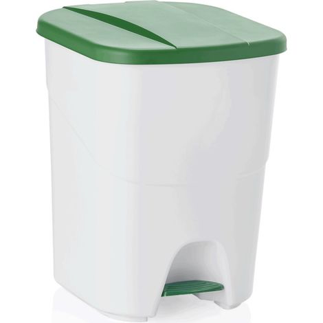 Poubelle à pédale en Polypropylène 40 L vert L 350 mm l 385 mm H 455 mm - Was Germany (1/2)