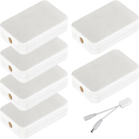 6 pièces boite de dérivation ABS blanche 55x35x15mm boite derivation etanche mini boite de dérivation compacte boite de jonction boite de derivation electrique pour atelier maison (1/5)