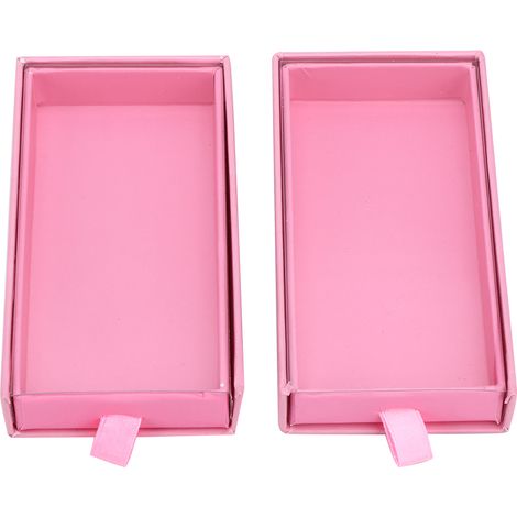 2 boîtes de rangement pour faux cils rectangulaires rétractables, couvercle transparent, motif téléphone en bas, étui organiseur pour extension de cils (1/5)