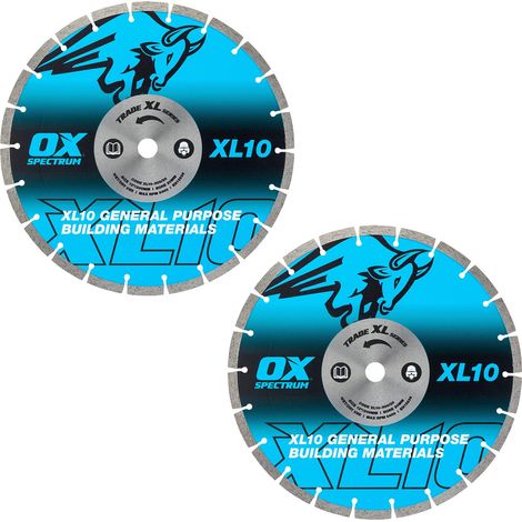 OX Trade XL-10 12 Inch Segmented Diamond Blades x2 Cutting Discs 300/20mm (1/5)
