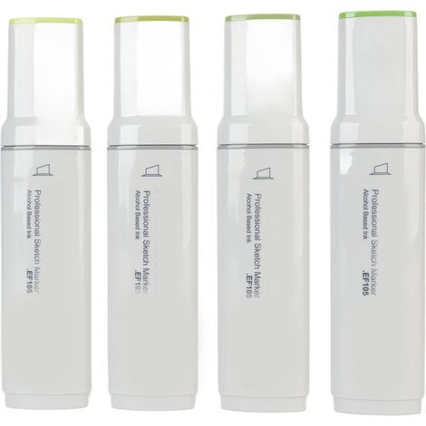 Marqueur à pointe large rechargeable, encre alcool, pour graffiti et peinture extérieure, série jaune et verte (1/5)