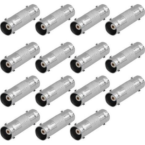 15 Pièces Adaptateurs Connecteurs BNC Femelle à BNC Femelle pour Caméras de Sécurité CCTV, Connecteurs en Métal Nickelé, Résistants à la Corrosion \ufeff (1/5)