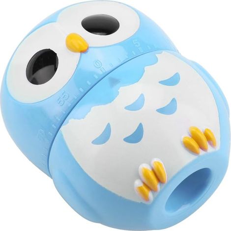Minuteur mécanique de cuisine en forme de hibou soixante minutes outil de gestion du temps pour classe et cuisine accessoire ludique et pratique