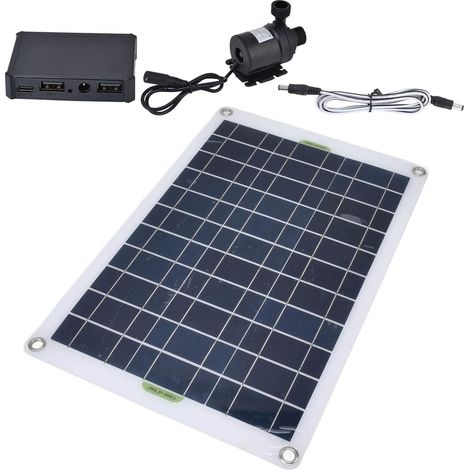pompe à eau Kit de pompe à eau 50 W, panneau 800 l/h, 12 V CC, silencieux, durable, en silicone, pompe pour bassin de jardin (1/5)