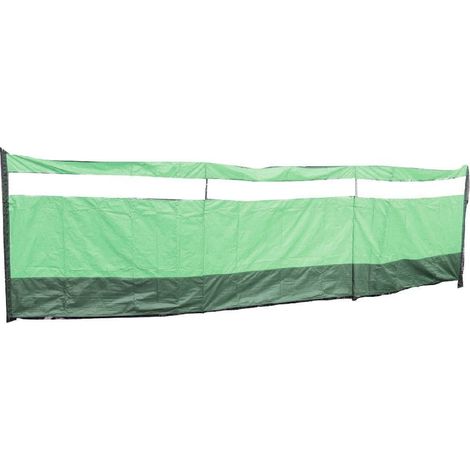 5M Heavy Duty Windbreak 4 Pole with Window Green (Beach Camping Caravan Tent Windbreaker)