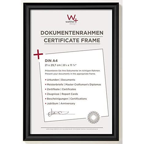 Walther Trendstyle 21x29,7 Kunststoff schwarz DIN A4 KP130B Wandrahmen (1/4)