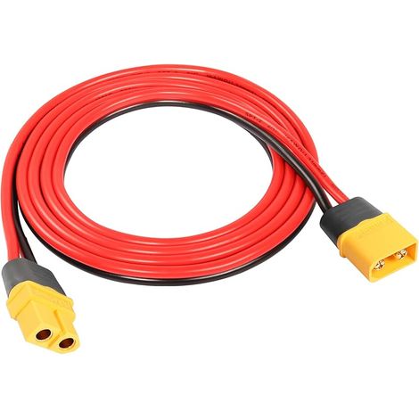 Câble d'extension XT60 1,2 m 16 AWG XT60 mâle vers femelle pour batterie RC Lipo Drone FPV (1/5)