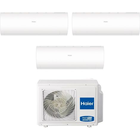 Haier Trial Split Inverter-Klimagerät Serie PEARL 9+9+9 mit 3U70S2SR5FA R-32 Wi-Fi Integrated 9000+9000