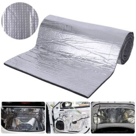 Tapis d’Isolation Acoustique pour Voitures 50x100cm, 10MM Mousse insonorisante insonorisation phonique, étanche Isolation Acoustique de Bruit et insonorisation