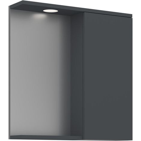 Badezimmerschrank mit Spiegel "Purus 65" – 63 x 18 x 68 cm – Anthrazit matt (1/3)
