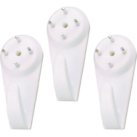 de 3 clous invisibles en plastique blanc OUNONA pour cadres (1/5)