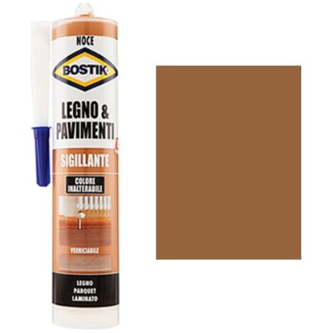 Silicone Acrilico Legno Pavimenti Bostik Noce 300 ml 3 Pezzi